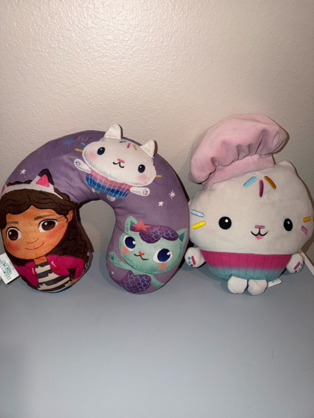 Squishmallows Pastel Cupcake Plush & Cat Neck Pillow - Pink, Purple, Aqua
